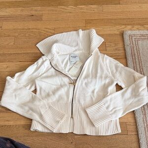 Abercrombie & Fitch Cream Cowl Neck Sweater